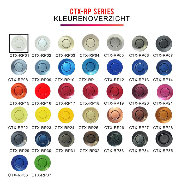 Cartronix Parkeersensoren Set (8 sensoren)| Wit| Parkeerhulp | CTX-RFP-01