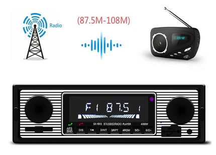 1-Din Autoradio | Bluetooth & USB | Klassiek