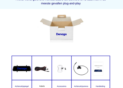 Achteruitkijkspiegel | Ingebouwde Dashcam | Carplay & Android Auto | Past op elk voertuig