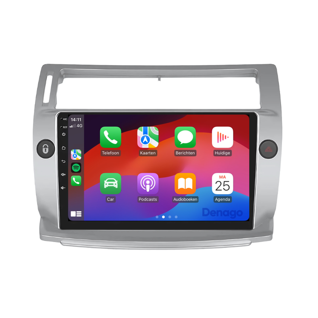 Citroën C4 CarPlay autoradio | 2004 t/m 2010 | Denago DNG-A35 | 9 inch | Android 13 | Draadloos CarPlay & Android Auto