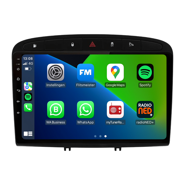 Peugeot 308 | 408 | Android 13 | Autoradio | 2007 t/m 2020 | CarPlay &  Android  Auto