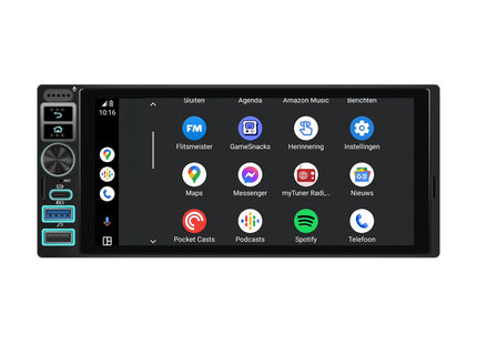 Enkel-DIN Autoradio met 6.9 INCH Touchscreen – De Alles-in-één | Android 13 | 4+64GB