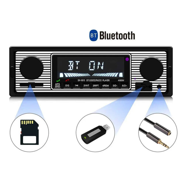 1-Din Autoradio | Bluetooth & USB | Klassiek