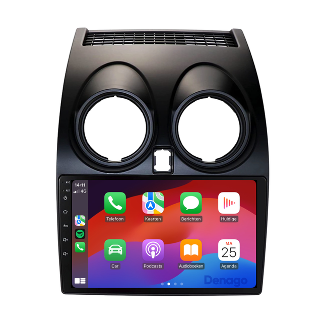 Nissan Qashqai CarPlay autoradio | Denago DNG-A28 | 9 inch | Android 13 | Draadloos CarPlay & Android Auto