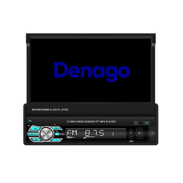 1-Din Autoradio | Carplay & Android Auto | uitklapbaar scherm