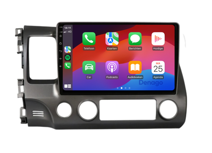 Honda Civic CarPlay autoradio | 2007 t/m 2011 | Denago DNG-A51 | 10 inch | Android 13 | Draadloos CarPlay & Android Auto
