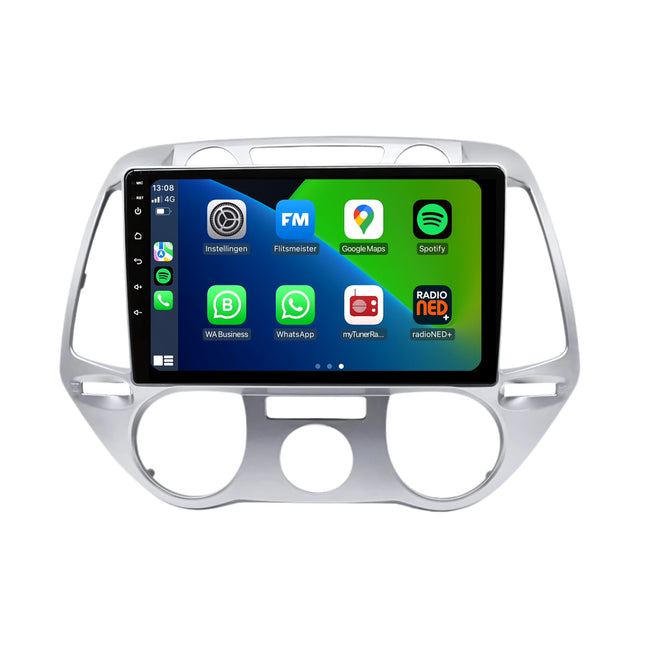 Hyundai I20 | 2008 t/m 2014 | Android 13 | Draadloos Apple Carplay & Android auto
