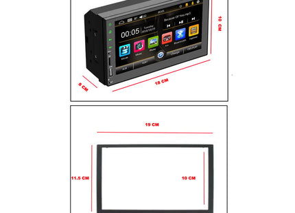 Denago | 2 Din Autoradio met Bluetooth| Aux - Mirrorlink  | Universeel  | MP5  Full Touch | Gratis USB & Camera
