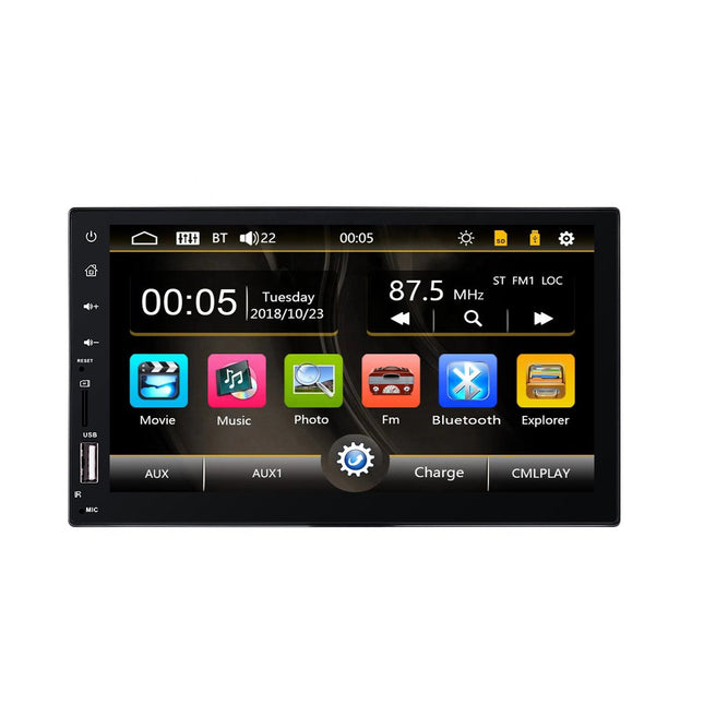 Denago | 2 Din Autoradio met Bluetooth| Aux - Mirrorlink  | Universeel  | MP5  Full Touch | Gratis USB & Camera