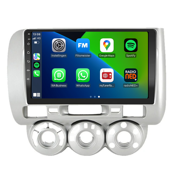 CarPlay Honda Jazz | Android 13 | Autoradio | 2002 t/m 2005 | Carplay & Android Auto