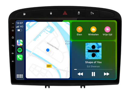 Peugeot 308 | 408 | Android 13 | Autoradio | 2007 t/m 2020 | CarPlay &  Android  Auto