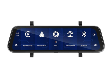 Achteruitkijkspiegel | Ingebouwde Dashcam | Carplay & Android Auto | Past op elk voertuig