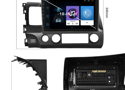 Honda Civic autoradio navigatie | Android 10.1 | 2007 t/m 2011 | CarPlay & Android Auto
