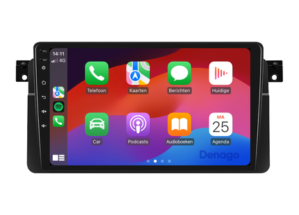 BMW 3-serie E46 CarPlay autoradio | 1999 t/m 2005 | Denago DNG-A23 | 9 inch | Android 13 | Draadloos CarPlay & Android Auto
