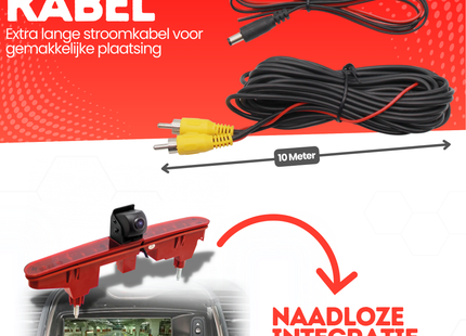 Citroën Berlingo Derde Remlicht Achteruitrijcamera | 2008 t/m 2016 | Nachtzicht | HD Beeld