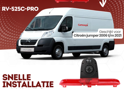 Citroën Jumper Derde Remlicht met Dubbele Lens en  Achteruitrijcamera | 2006 t/m 2021 | Nachtzicht | HD Beeld