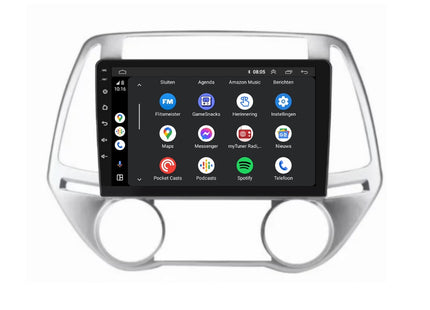 Hyundai i20 | Android 13 | Autoradio | 2008 t/m 2014 | CarPlay & Android Auto