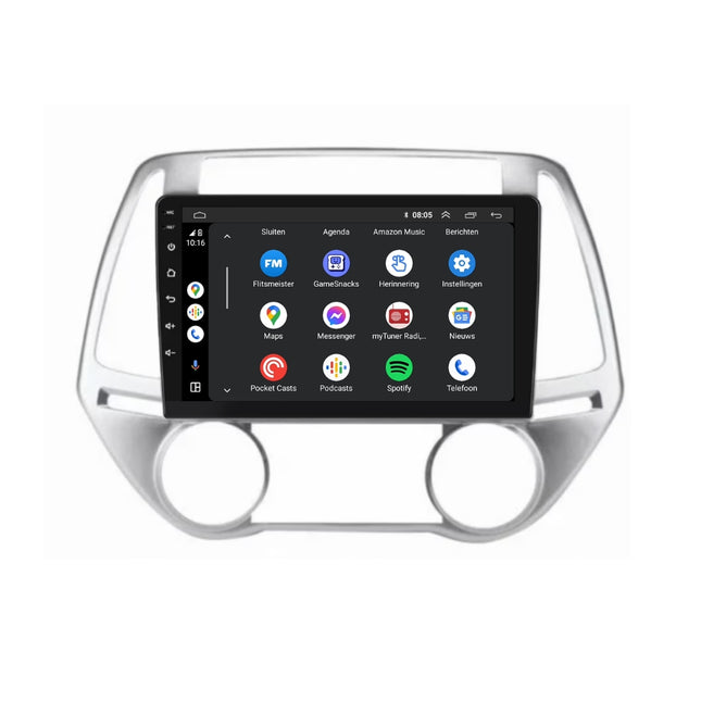 Hyundai i20 | Android 13 | Autoradio | 2008 t/m 2014 | CarPlay & Android Auto