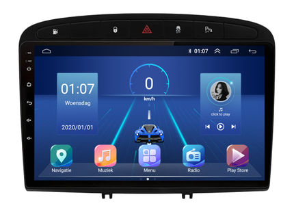 Peugeot 308 | 408 | Android 13 | Autoradio | 2007 t/m 2020 | CarPlay &  Android  Auto