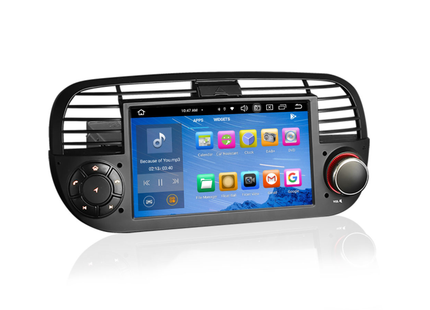 Fiat 500 CarPlay | 2007 t/m 2015 | Android 12 autoradio zwart