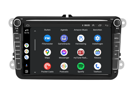 8 INCH Skoda Draadloos CarPlay | Android Auto | Android 13