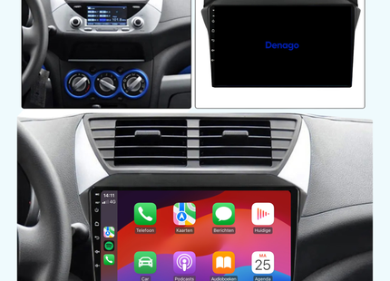 Suzuki Alto CarPlay autoradio | 2008 t/m 2016 | Denago DNG-A53 | 9 inch | Android 13 | Draadloos CarPlay & Android Auto