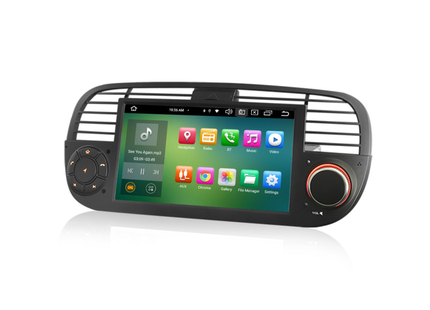Fiat 500 CarPlay | 2007 t/m 2015 | Android 12 autoradio zwart