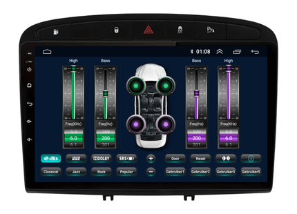 Peugeot 308 | 408 | Android 13 | Autoradio | 2007 t/m 2020 | CarPlay &  Android  Auto
