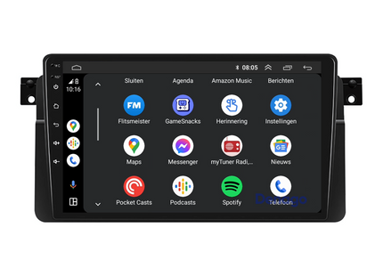 BMW 3-serie E46 CarPlay autoradio | 1999 t/m 2005 | Denago DNG-A23 | 9 inch | Android 13 | Draadloos CarPlay & Android Auto