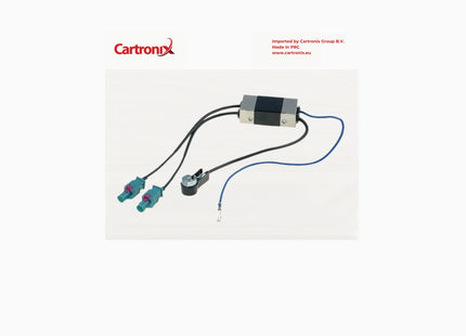 Radio Antenne versterker | 2x Fakra naar Din Hoekstekker