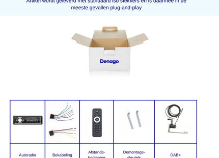 1-DIN Autoradio met Bluetooth, USB en SD Kaart Slot