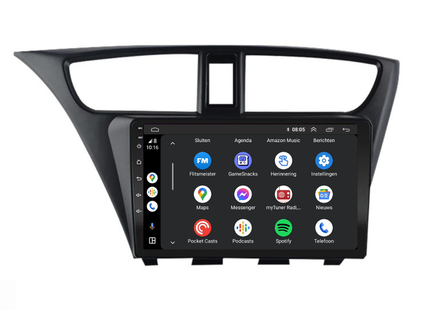 Honda Civic | Android 13 | Autoradio | 2012 t/m 2016 | Carplay & Android Auto