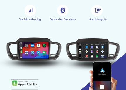 Kia Sorento CarPlay autoradio | 2015 t/m 2018 | Denago DNG-A277 | 9 inch | Android 13 | Draadloos CarPlay & Android Auto