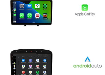 Peugeot 308 | 408 | Android 13 | Autoradio | 2007 t/m 2020 | CarPlay &  Android  Auto