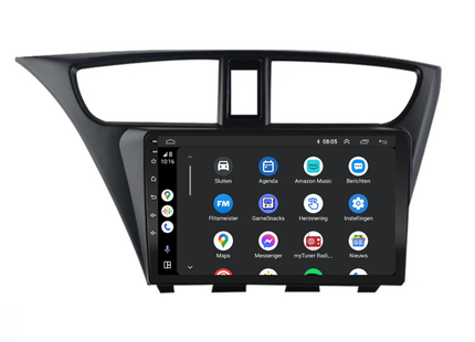Honda Civic | Android 13 | Autoradio | 2012 t/m 2016 | Carplay & Android Auto