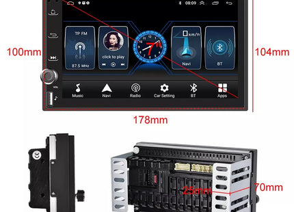 Dubbel Din autoradio CarPlay draadloos - Android Auto