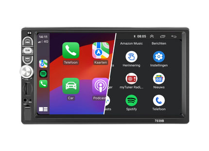 2-DIN | CarPlay Autoradio met USB-Aansluiting