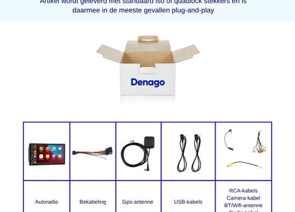 Dubbel Din autoradio CarPlay draadloos - Android Auto