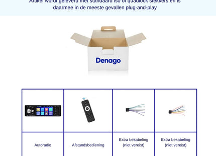 Enkel Din Autoradio met 4 INCH scherm | Bluetooth & USB
