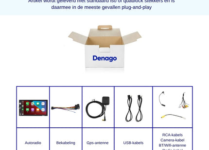 2-din autoradio CarPlay | Android 13 |  Android Auto | 64GB