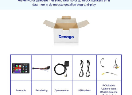 2 Din autoradio CarPlay draadloos - Android 10