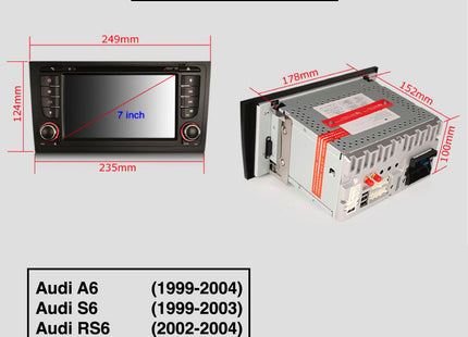 Audi A6 EU Navigatie Autoradio | S6 RS6 All Road | Bluetooth | Android 13
