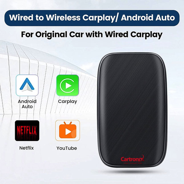 Cartronix CarPlay ai box | YouTube & Netflix | Draadloos