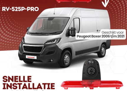 Citroën Jumper Derde Remlicht met Dubbele Lens en  Achteruitrijcamera | 2006 t/m 2021 | Nachtzicht | HD Beeld