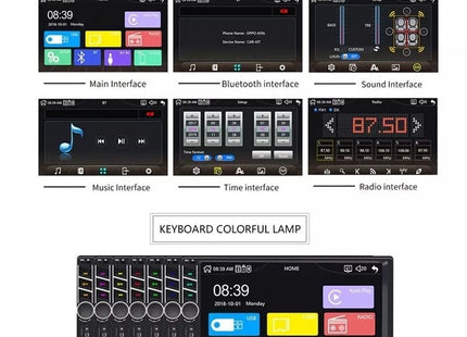 2-DIN autoradio | 7 inch touchscreen | Apple CarPlay & Android Auto | Bluetooth & USB |  Denago DNG-CP69