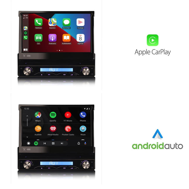 1 din carplay klapscherm | Android Auto | Android 13 | Cartronix