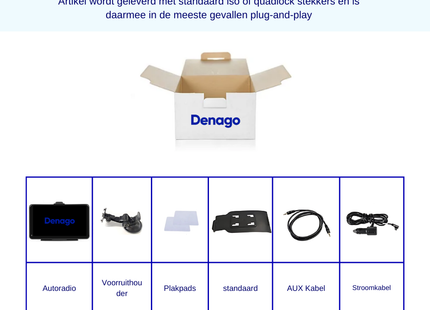 Denago 7-inch Draagbare CarPlay en Android Auto Multimedia Scherm