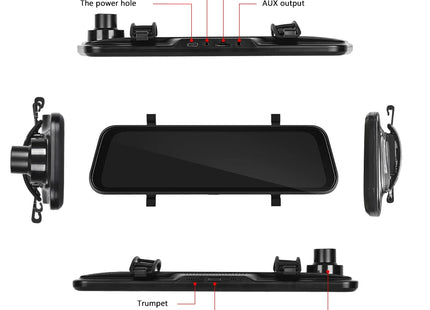 Achteruitkijkspiegel | Ingebouwde Dashcam | Carplay & Android Auto | Past op elk voertuig