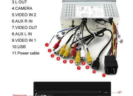 1-Din klapscherm autoradio Android 9.1 | Camera | Bluetooth & WIFI