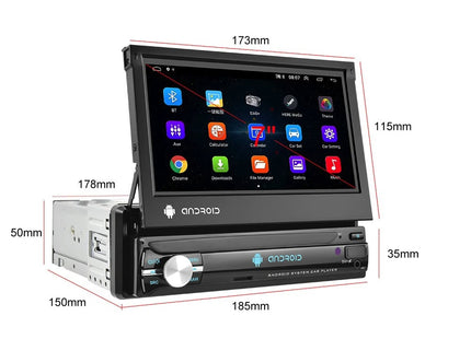 1-Din klapscherm autoradio Android 9.1 | Camera | Bluetooth & WIFI